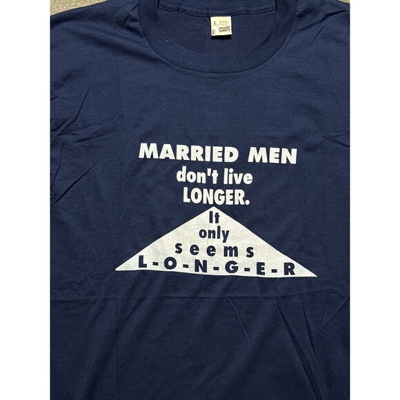 Vintage 1980s Married Men Dont Live‎ Long Screen Stars Size Large - Picture 2 of 4